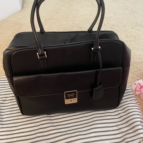 Anya Hindmarch black leather satchel Excellent shape - Picture 8 of 16